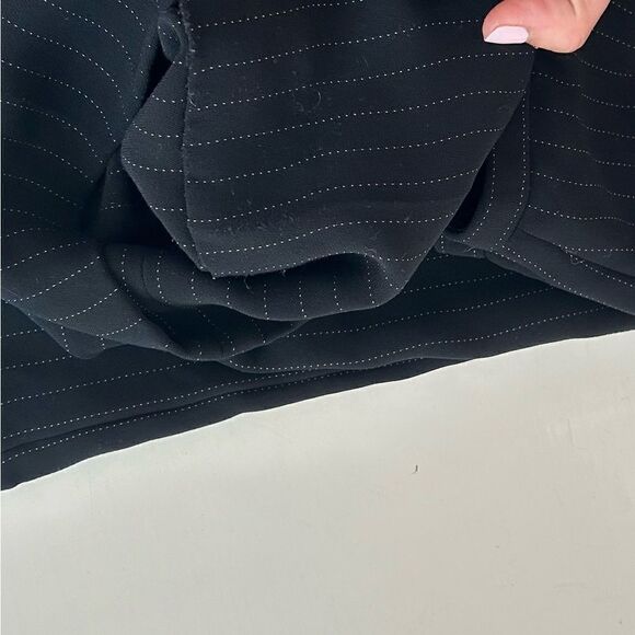Calvin Klein Black Pinstripe Suit Blazer Size 4 Pants Size 8 - Picture 15 of 16